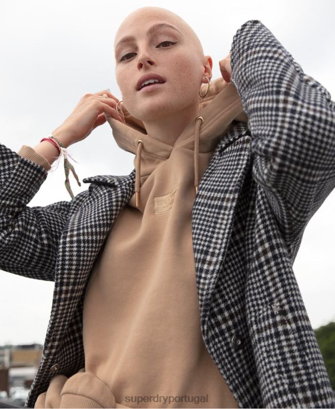 casaco de lã koben mulheres preto roupas Superdry 2208H3858