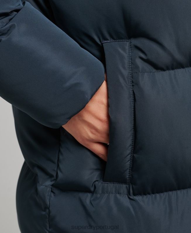 casaco de palangre com capuz mulheres marinha roupas Superdry 2208H3744