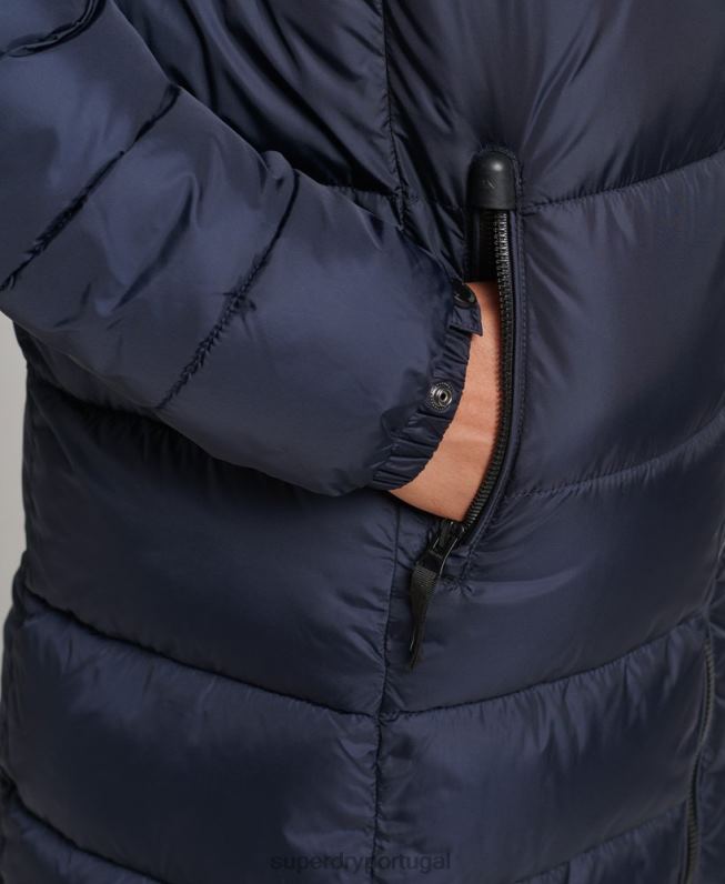 casaco de palangre fuji com capuz de montanha mulheres marinha roupas Superdry 2208H5651