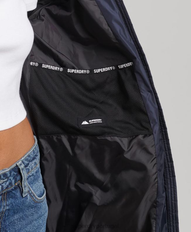 casaco de palangre fuji com capuz de montanha mulheres marinha roupas Superdry 2208H5651