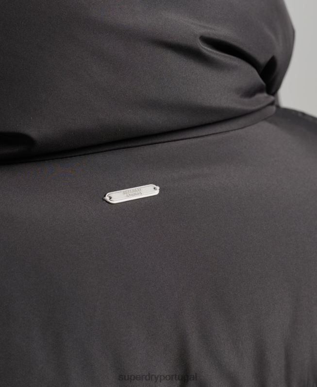 casaco de palangre mulheres preto roupas Superdry 2208H3582