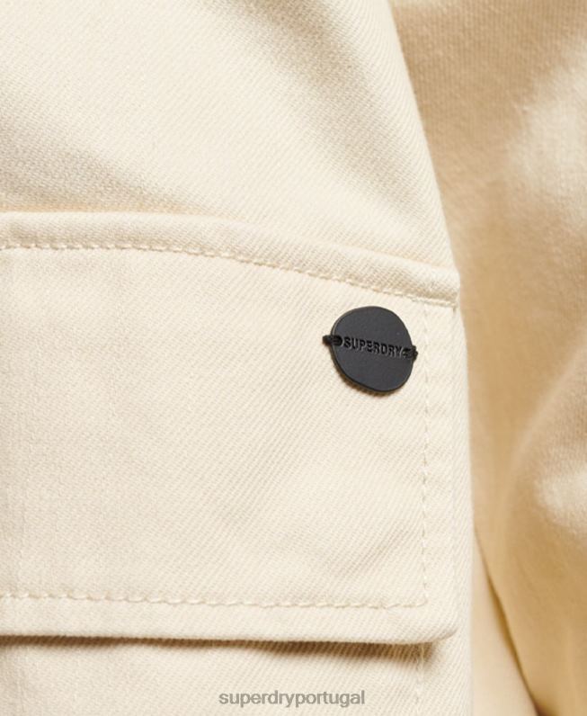 casaco de tarefa mulheres bege roupas Superdry 2208H5412