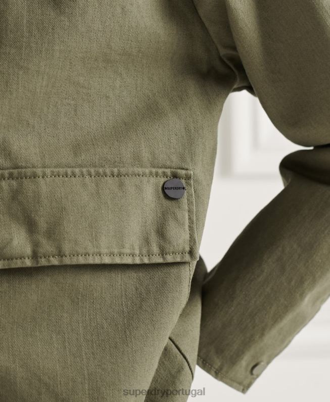 casaco de tarefa mulheres verde roupas Superdry 2208H5539