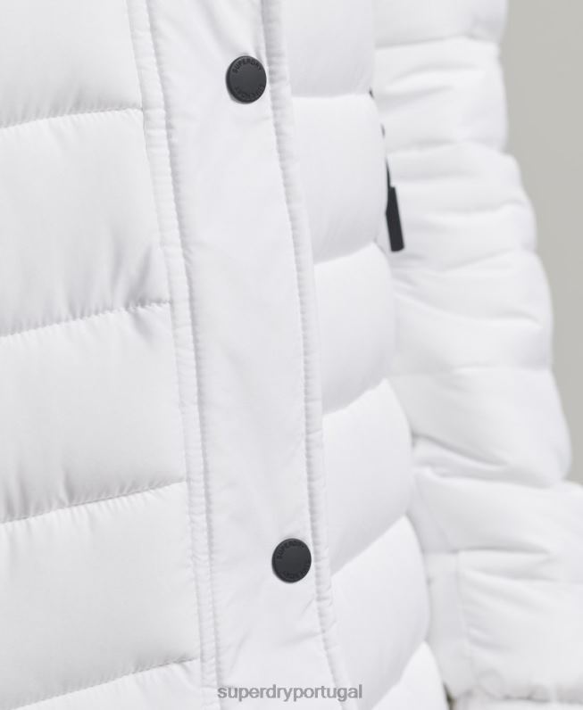 casaco fuji super palangre mulheres branco roupas Superdry 2208H3778