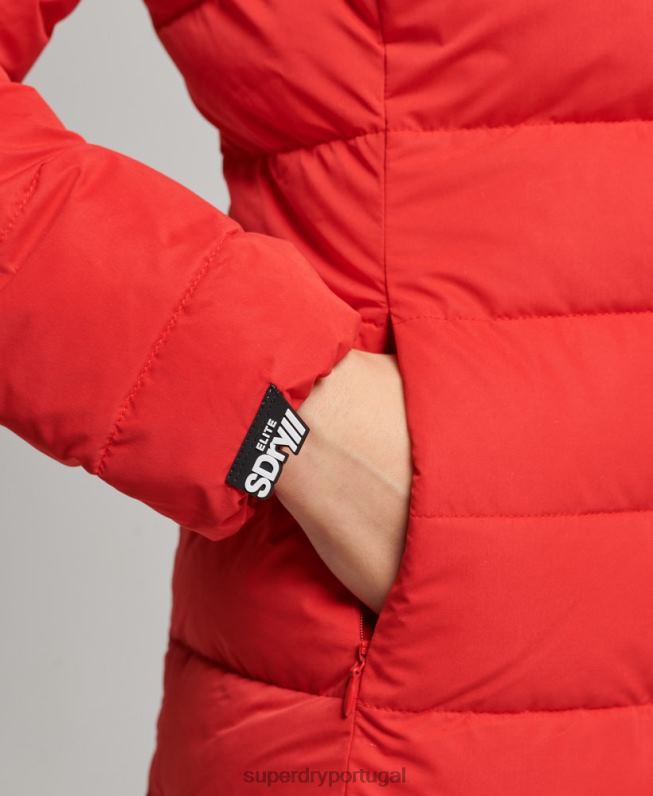 casaco longo ártico mulheres vermelho roupas Superdry 2208H5591