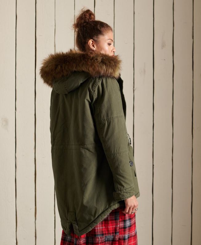 casaco parka militar premium mulheres verde roupas Superdry 2208H5639