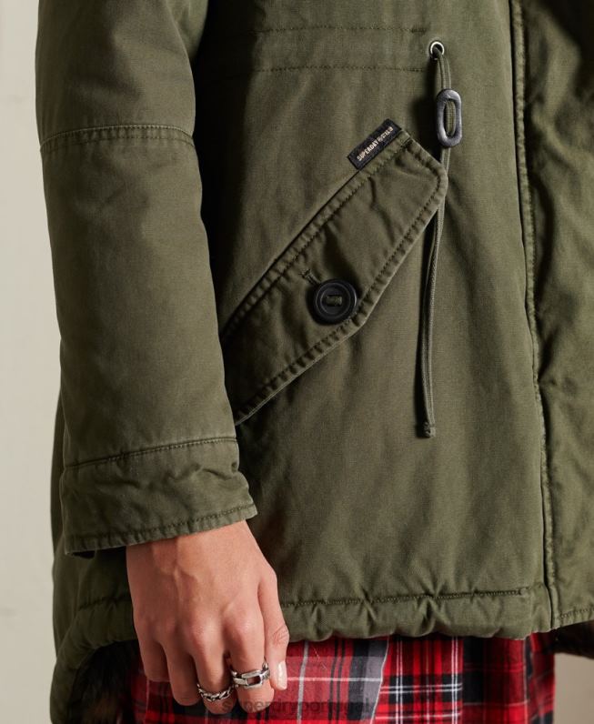 casaco parka militar premium mulheres verde roupas Superdry 2208H5639