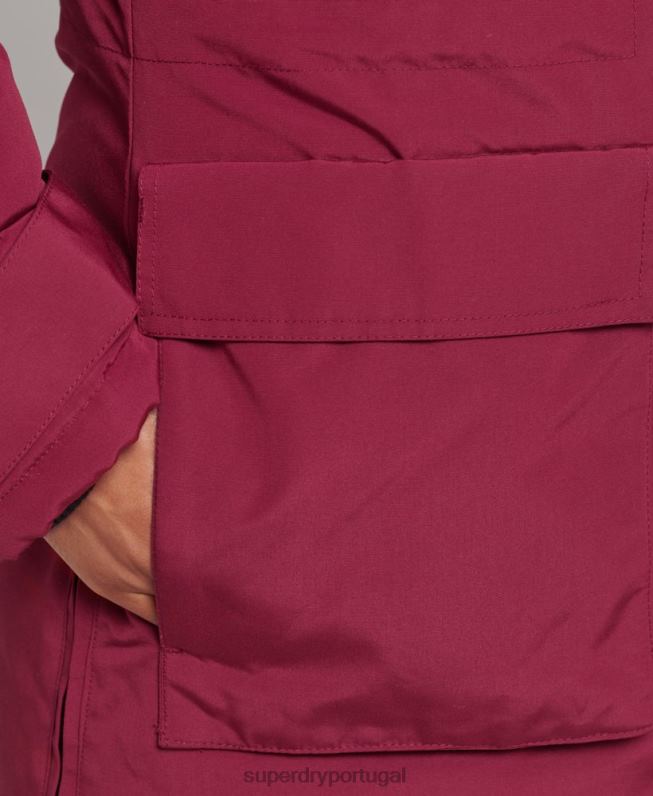 casaco parka xpd everest mulheres rosa roupas Superdry 2208H5445