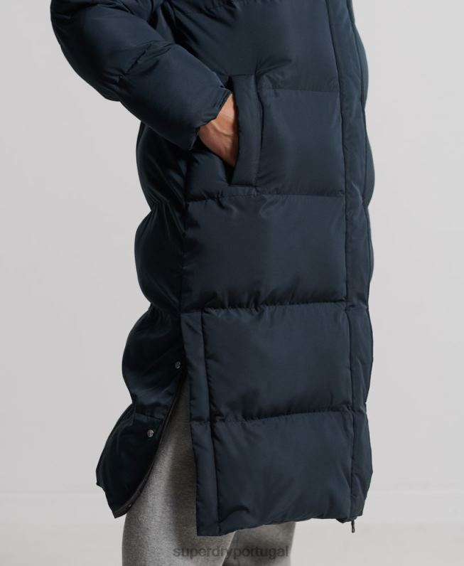 edredom longline mulheres marinha roupas Superdry 2208H3827