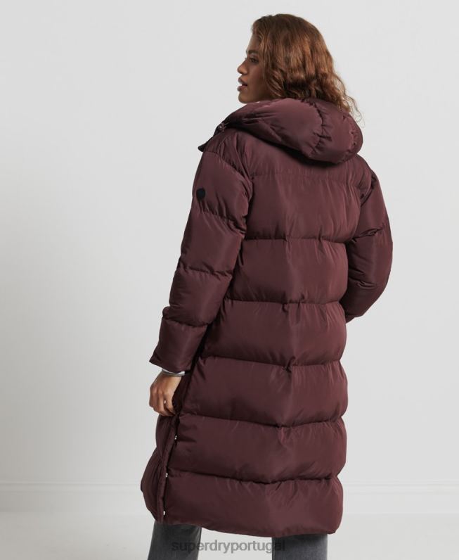 edredom longline mulheres vermelho roupas Superdry 2208H3707