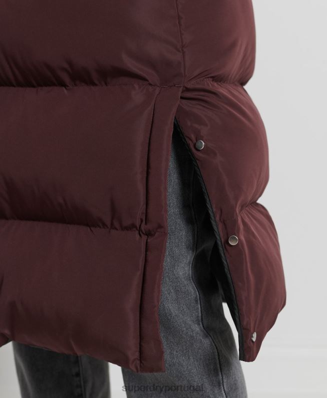 edredom longline mulheres vermelho roupas Superdry 2208H3707