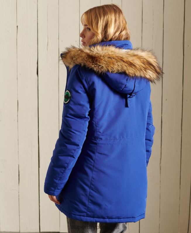 jaqueta parka everest mulheres azul roupas Superdry 2208H5701