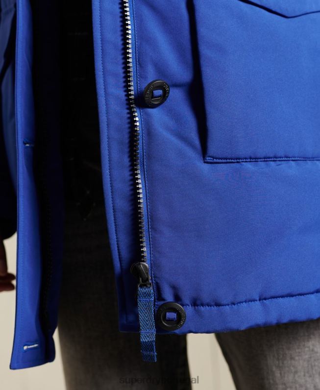 jaqueta parka everest mulheres azul roupas Superdry 2208H5701