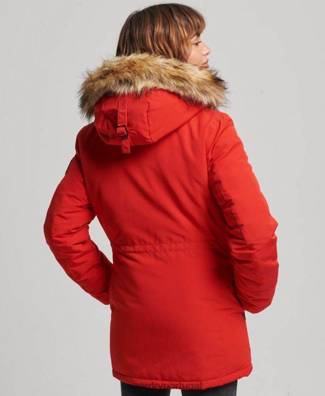 jaqueta parka everest mulheres vermelho roupas Superdry 2208H3808