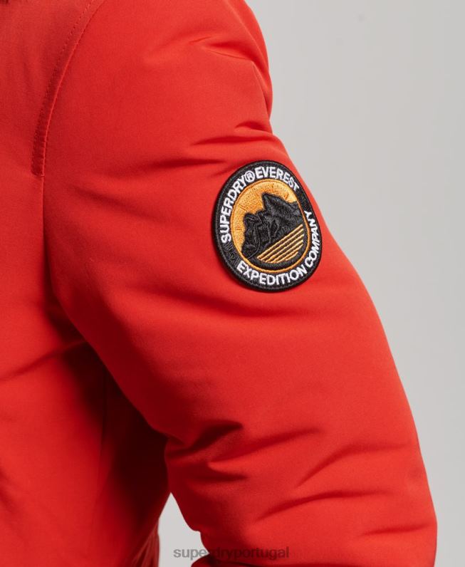 jaqueta parka everest mulheres vermelho roupas Superdry 2208H3808