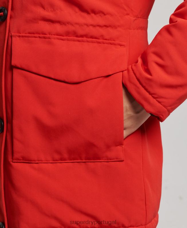 jaqueta parka everest mulheres vermelho roupas Superdry 2208H3808
