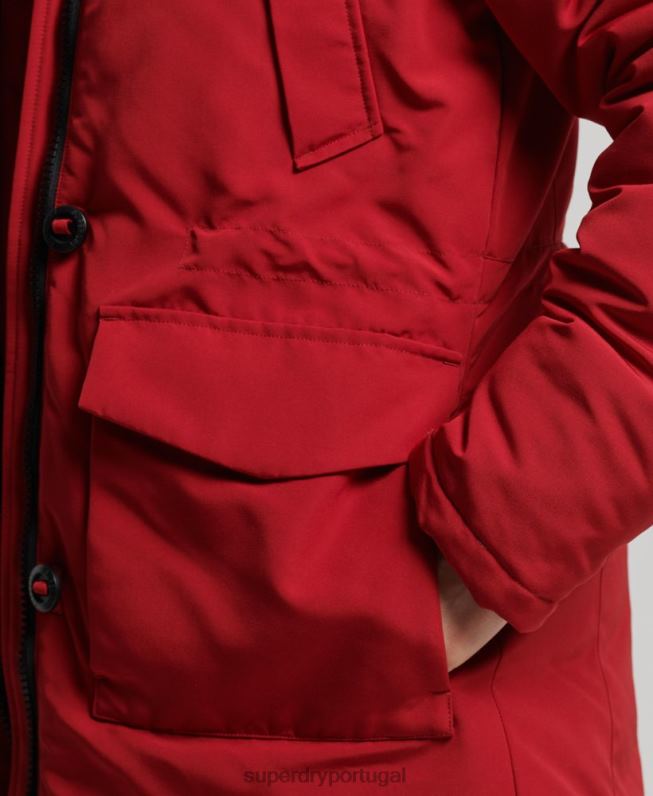 jaqueta parka everest mulheres vermelho roupas Superdry 2208H3809