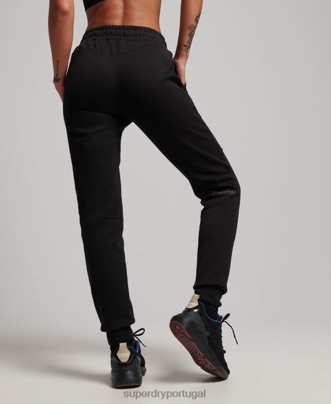 corredores de tecnologia mulheres preto roupas Superdry 2208H3921