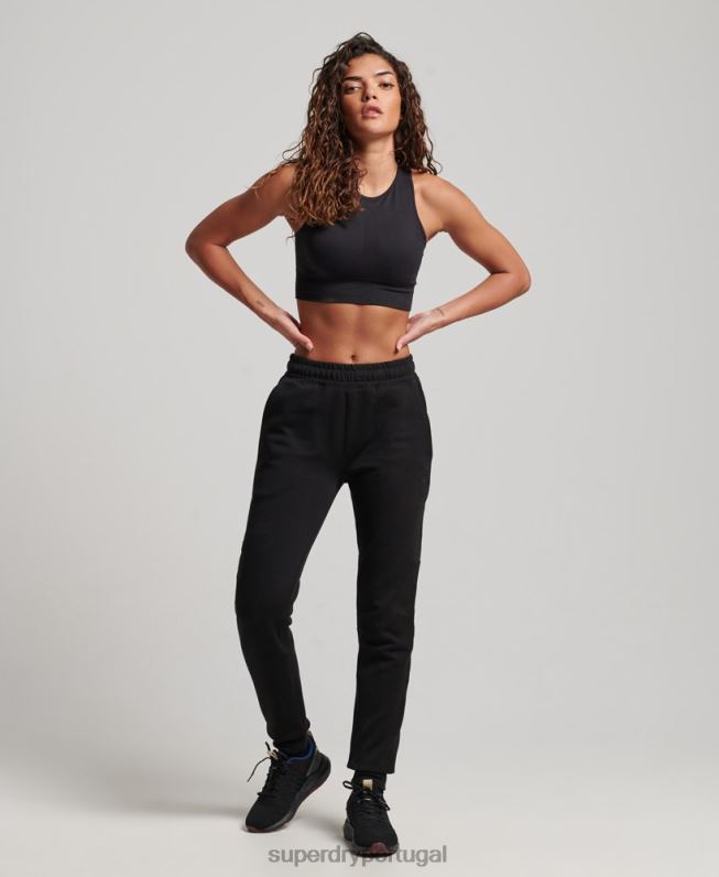 corredores de tecnologia mulheres preto roupas Superdry 2208H3921