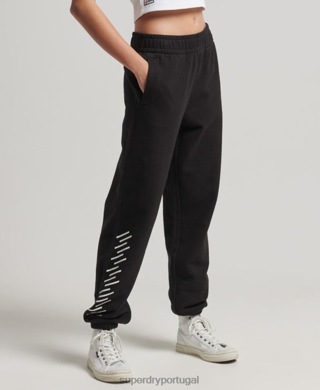 corredores esportivos principais mulheres preto roupas Superdry 2208H3940