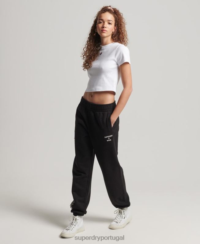 corredores esportivos principais mulheres preto roupas Superdry 2208H3940