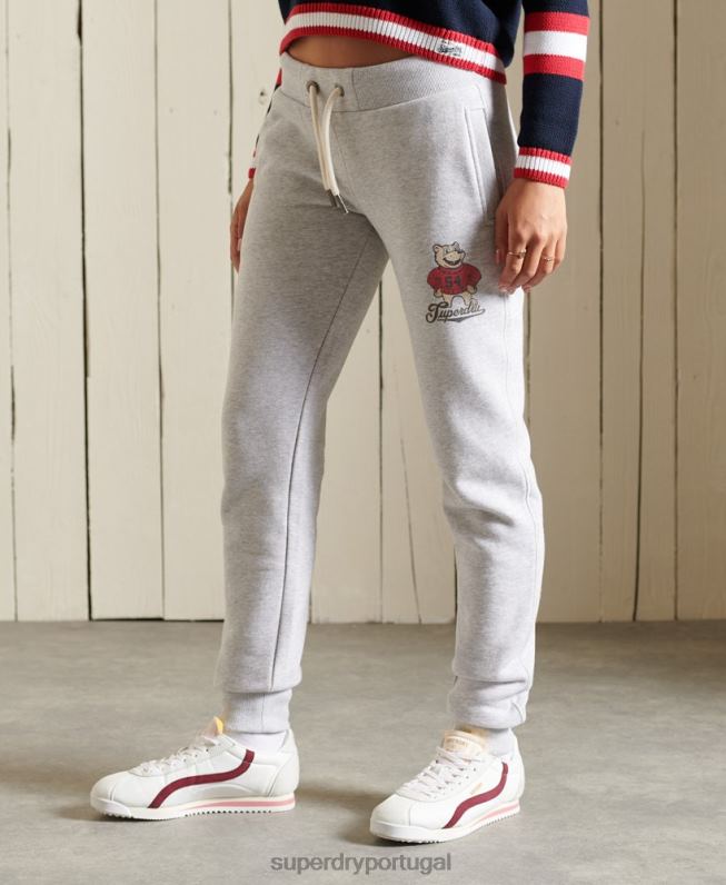 corredores universitários mulheres cinza claro roupas Superdry 2208H3934