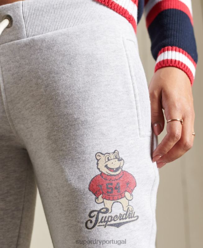corredores universitários mulheres cinza claro roupas Superdry 2208H3934