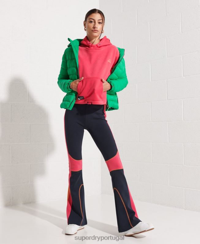 jogger flare elevado de montanha mulheres marinha roupas Superdry 2208H3948