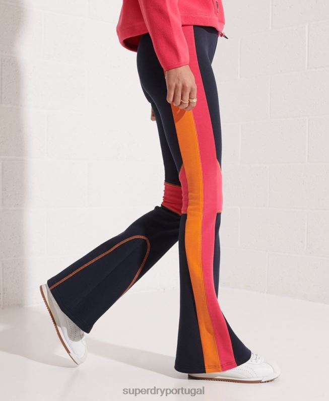 jogger flare elevado de montanha mulheres marinha roupas Superdry 2208H3948