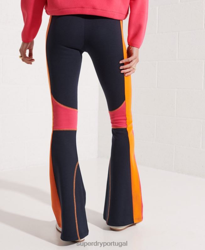 jogger flare elevado de montanha mulheres marinha roupas Superdry 2208H3948