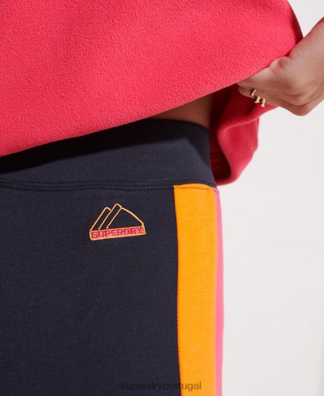 jogger flare elevado de montanha mulheres marinha roupas Superdry 2208H3948