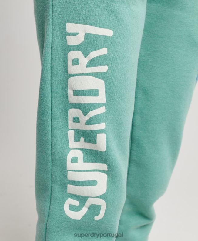 jogger vintage cali cut out mulheres verde roupas Superdry 2208H2269