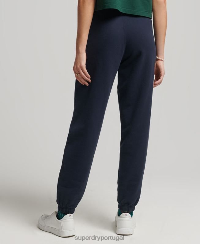 joggers com apliques de logo mulheres marinha roupas Superdry 2208H3937