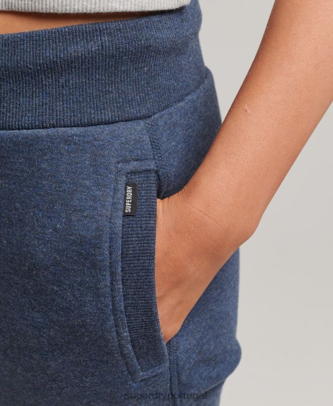 joggers essenciais de algodão orgânico mulheres marinha roupas Superdry 2208H3912