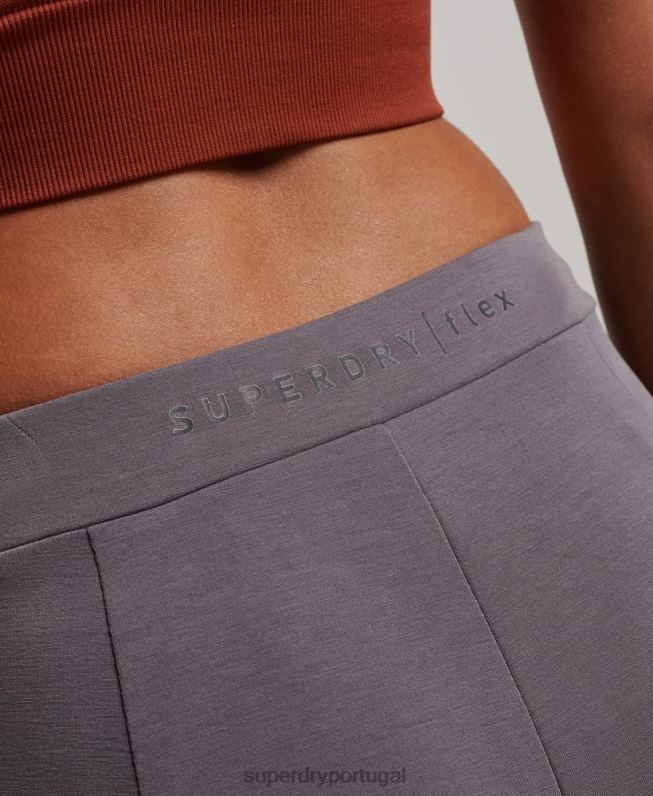 joggers sob medida flex mulheres cinza roupas Superdry 2208H3919
