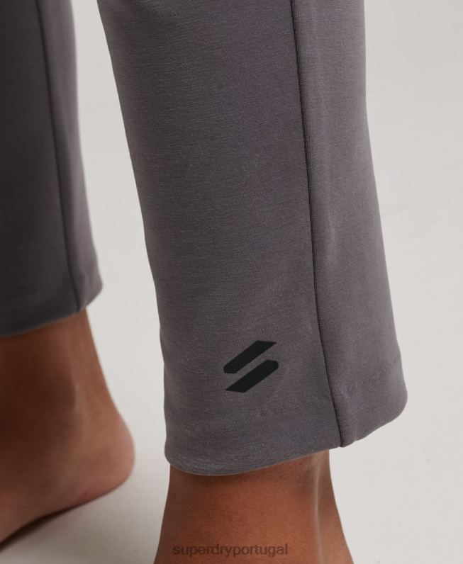 joggers sob medida flex mulheres cinza roupas Superdry 2208H3919