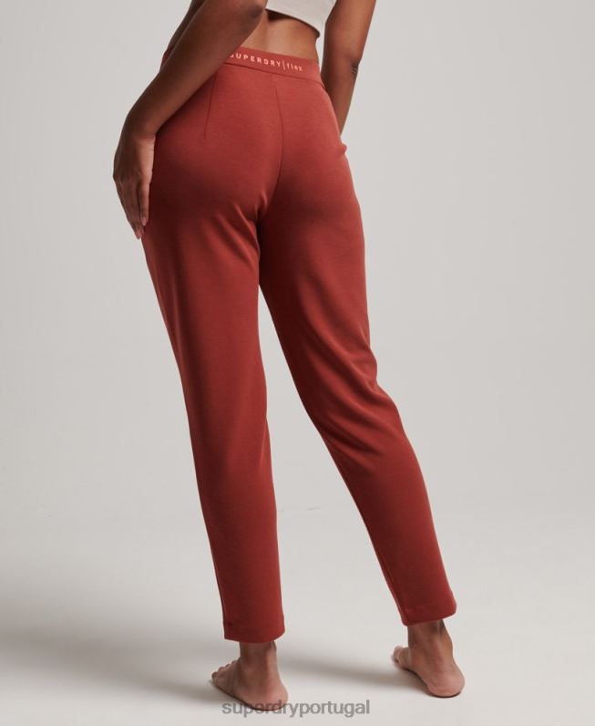joggers sob medida flex mulheres marrom roupas Superdry 2208H3914
