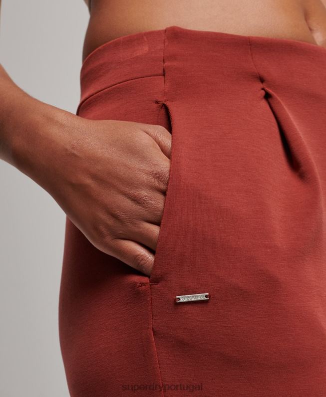 joggers sob medida flex mulheres marrom roupas Superdry 2208H3914