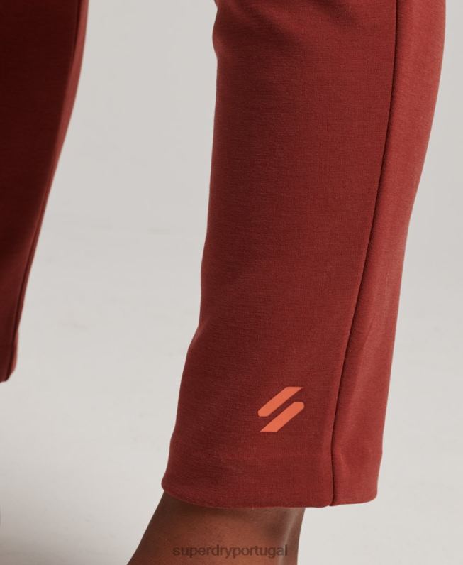 joggers sob medida flex mulheres marrom roupas Superdry 2208H3914