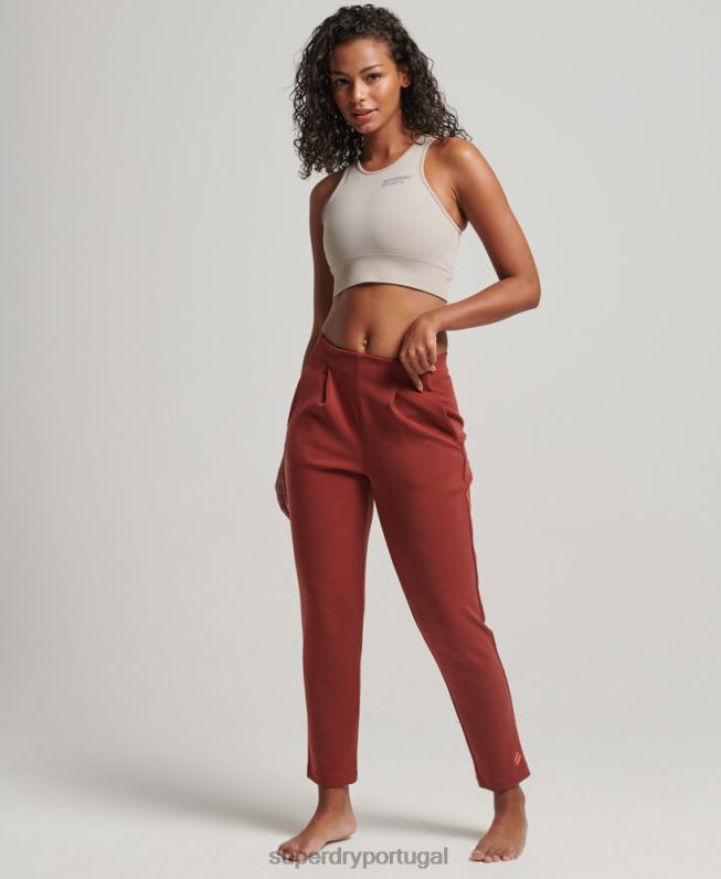 joggers sob medida flex mulheres marrom roupas Superdry 2208H3914