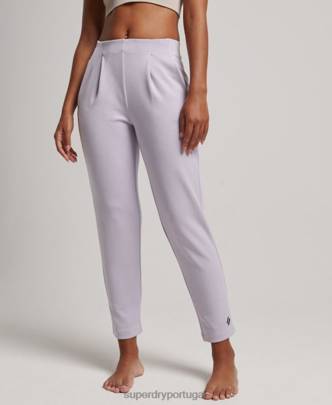 joggers sob medida flex mulheres roxo roupas Superdry 2208H3909