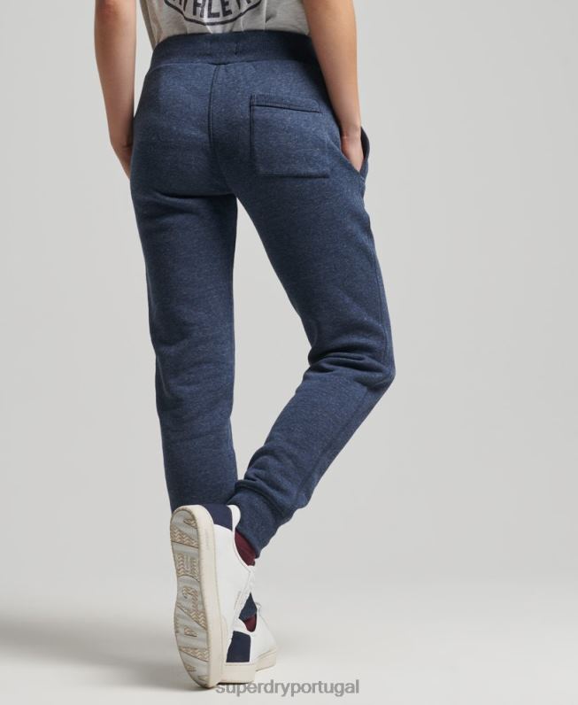 joggers universitários estilo script vintage mulheres marinha roupas Superdry 2208H6714