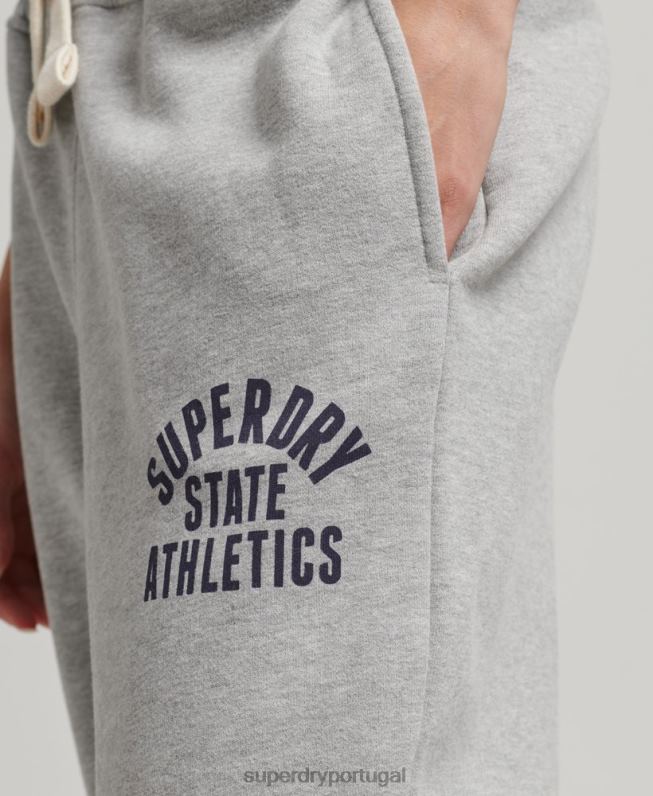 joggers universitários vintage mulheres cinza roupas Superdry 2208H6511