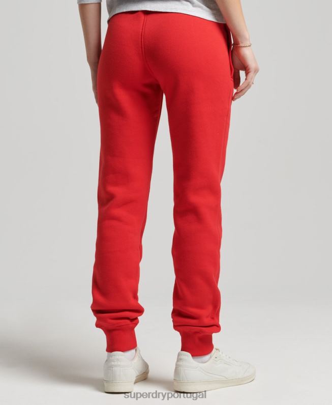 joggers universitários vintage mulheres vermelho roupas Superdry 2208H6587