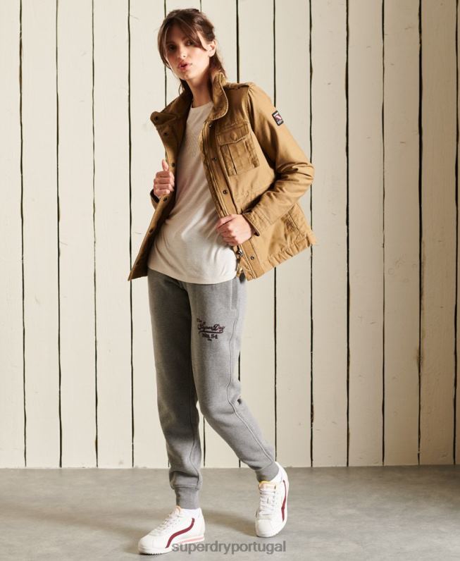 orgulho em joggers artesanais mulheres cinza escuro roupas Superdry 2208H3942