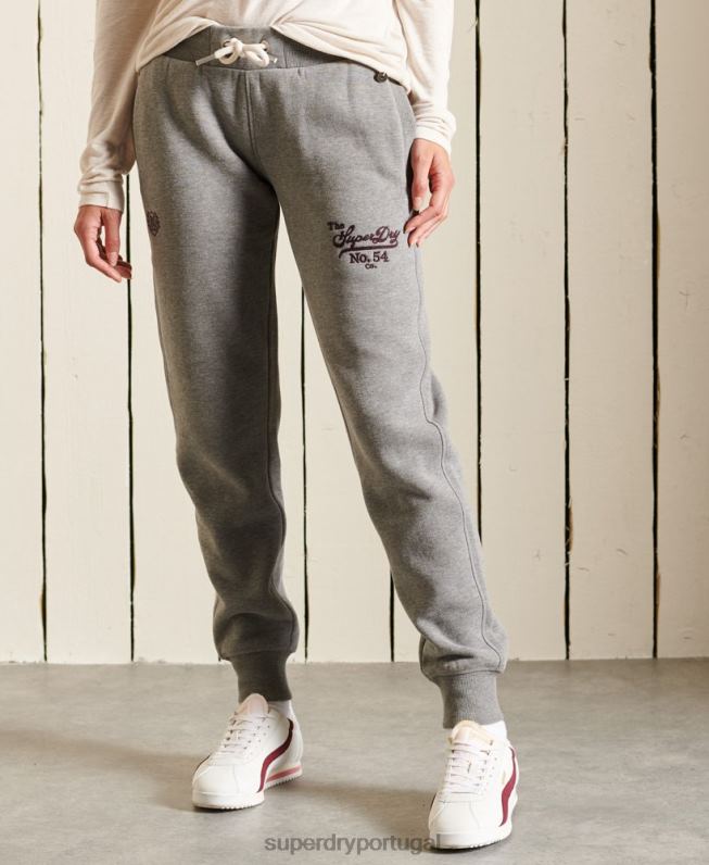 orgulho em joggers artesanais mulheres cinza escuro roupas Superdry 2208H3942