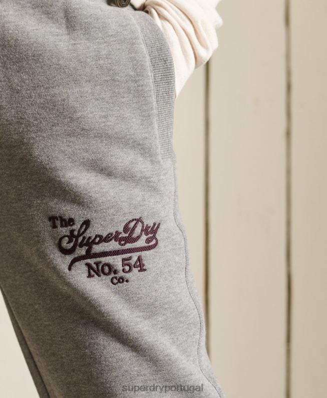 orgulho em joggers artesanais mulheres cinza escuro roupas Superdry 2208H3942
