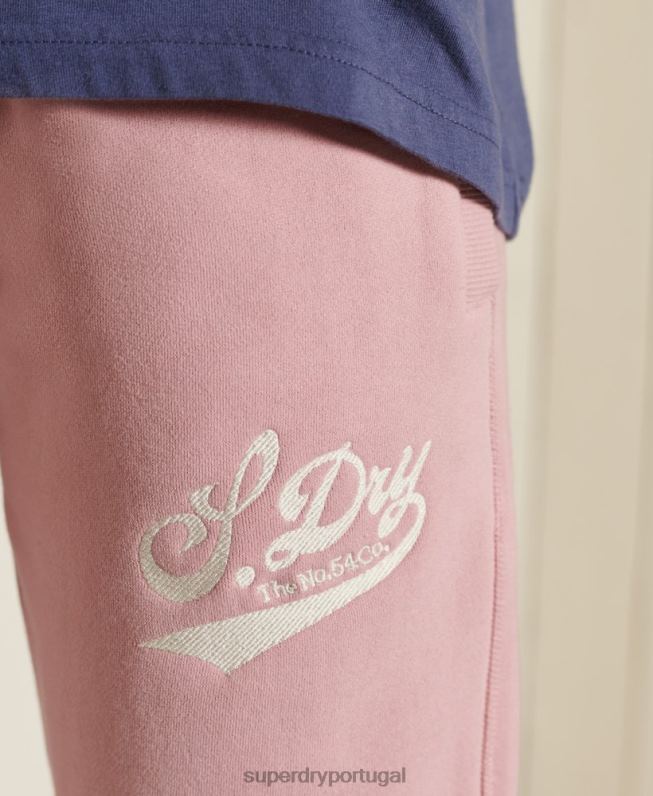 orgulho em joggers artesanais mulheres rosa roupas Superdry 2208H6683
