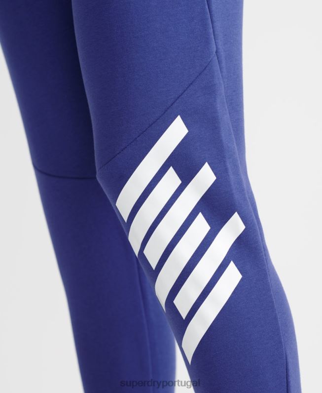 treinar core joggers mulheres azul roupas Superdry 2208H6354