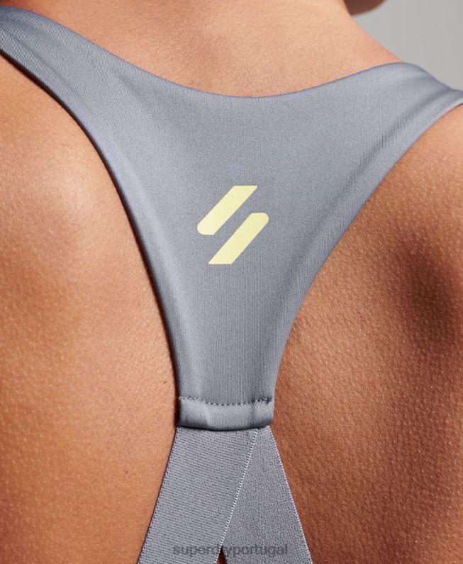 sutiã elástico da marca train mulheres roxo roupas Superdry 2208H4192